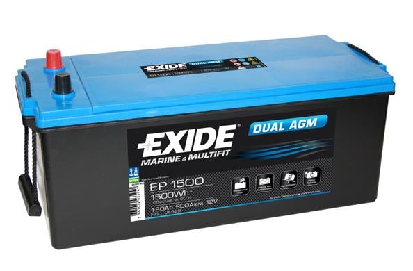 Exide EP1500 Акумулятор Exide Dual AGM 12В 180Ач 900А(EN) L+ EP1500: Купити в Україні - Добра ціна на EXIST.UA!