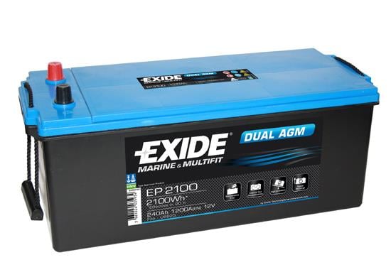 Exide EP2100 Акумулятор Exide Dual AGM 12В 240Ач 1200А(EN) L+ EP2100: Купити в Україні - Добра ціна на EXIST.UA!