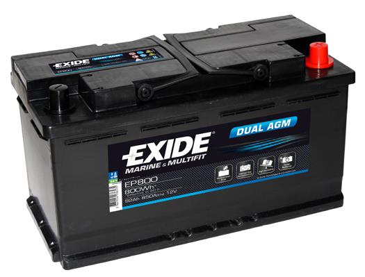 Exide EP800 Акумулятор Exide Dual AGM 12В 92Ач 850А(EN) R+ EP800: Купити в Україні - Добра ціна на EXIST.UA!