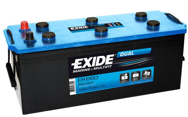 Exide ER660 Акумулятор Exide Dual 12В 140Ач 750А(EN) L+ ER660: Приваблива ціна - Купити в Україні на EXIST.UA!