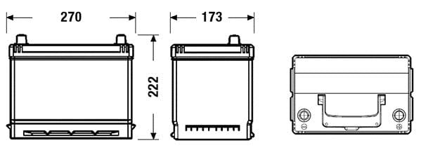 Батарея аккумуляторная Exide Excell 12В 70Ач 540А(EN) R+ Exide EB704 - фото 2