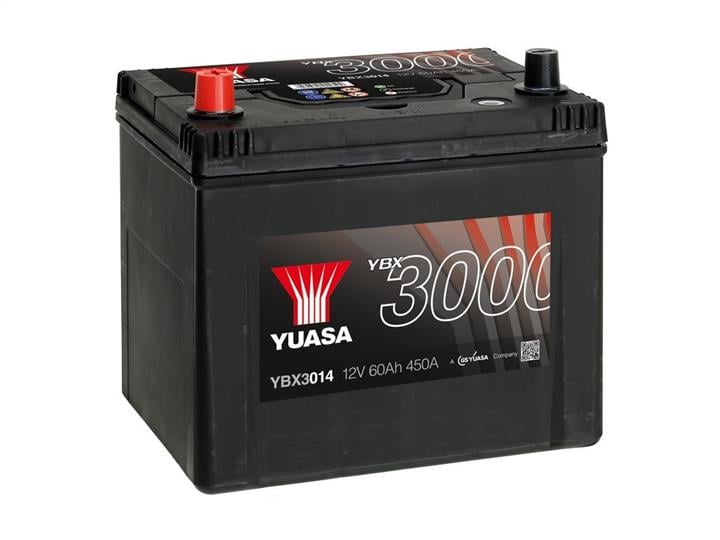 Батарея аккумуляторная Yuasa YBX3000 SMF 12В 60Ач 450А(EN) L+ Yuasa YBX3014