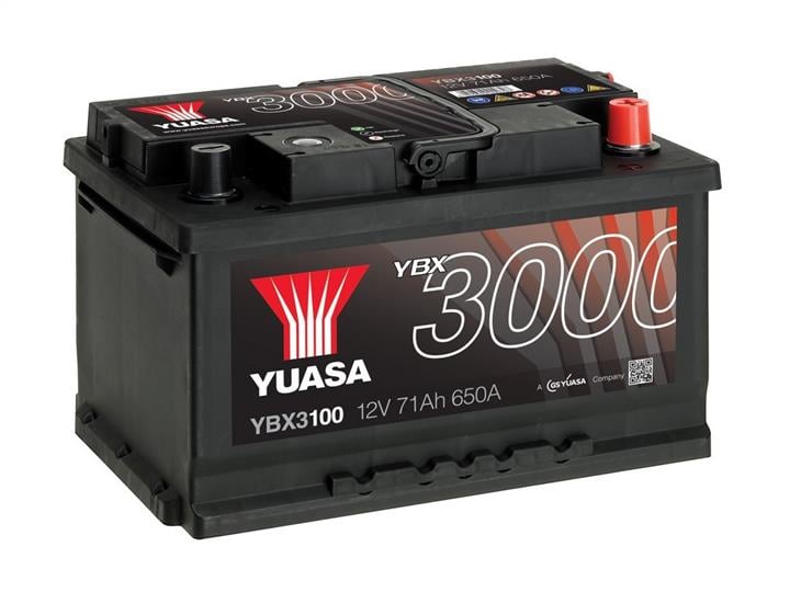 Батарея акумуляторна Yuasa YBX3000 SMF 12В 71Аг 650А(EN) R+ Yuasa YBX3100