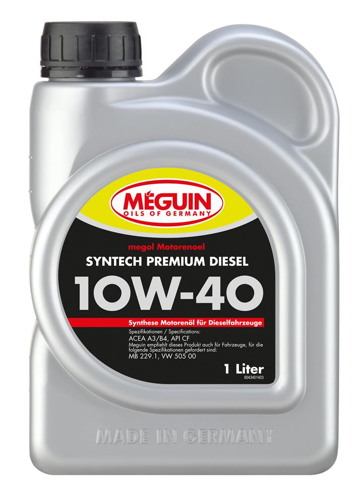 Meguin 4340 Моторна олива Meguin Syntech Premium Diesel 10W-40, 1л 4340: Купити в Україні - Добра ціна на EXIST.UA!