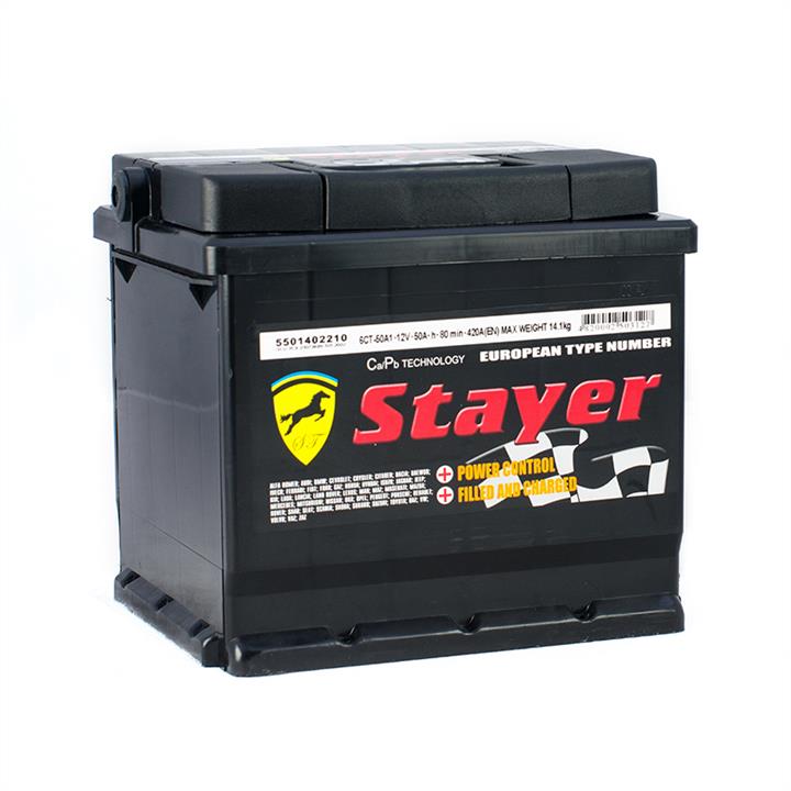 Stayer ISD-50-0 Акумулятор Stayer Black 12В 50Ач 420А(EN) R+ ISD500: Приваблива ціна - Купити в Україні на EXIST.UA!