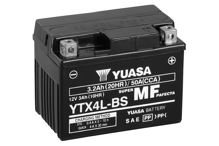 Yuasa YTX4L-BS Акумулятор Yuasa 12В 3Ач 50А(EN) L+ YTX4LBS: Приваблива ціна - Купити в Україні на EXIST.UA!