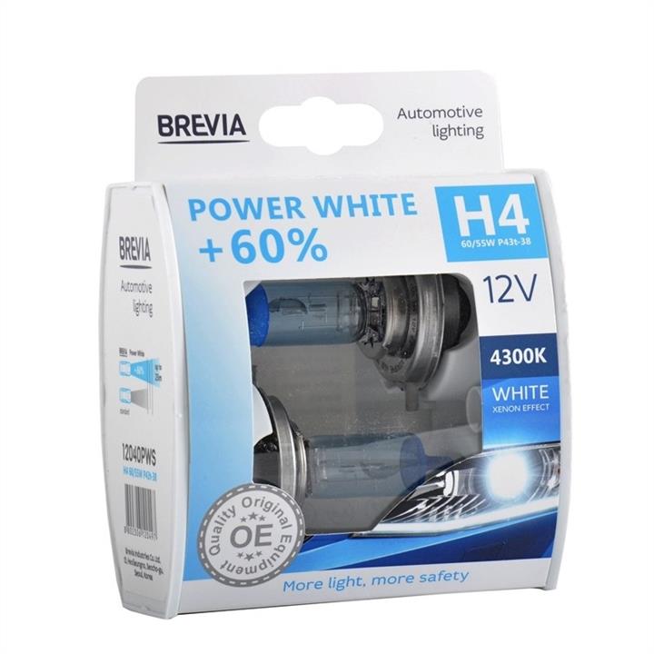 Brevia 12040PWS Лампа галогенна Brevia Power White +60% 12В H4 60/55Вт +60% 12040PWS: Купити в Україні - Добра ціна на EXIST.UA!
