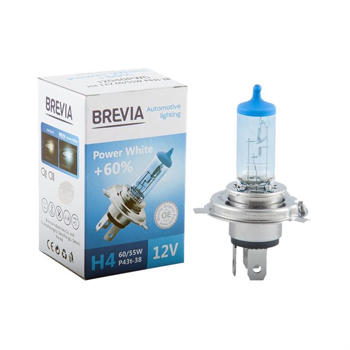 Brevia 12040PWC Лампа галогенна Brevia Power White +60% 12В H4 60/55Вт +60% 12040PWC: Приваблива ціна - Купити в Україні на EXIST.UA!