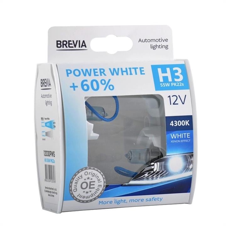 Brevia 12030PWS Лампа галогенна Brevia Power White +60% 12В H3 55Вт +60% 12030PWS: Купити в Україні - Добра ціна на EXIST.UA!