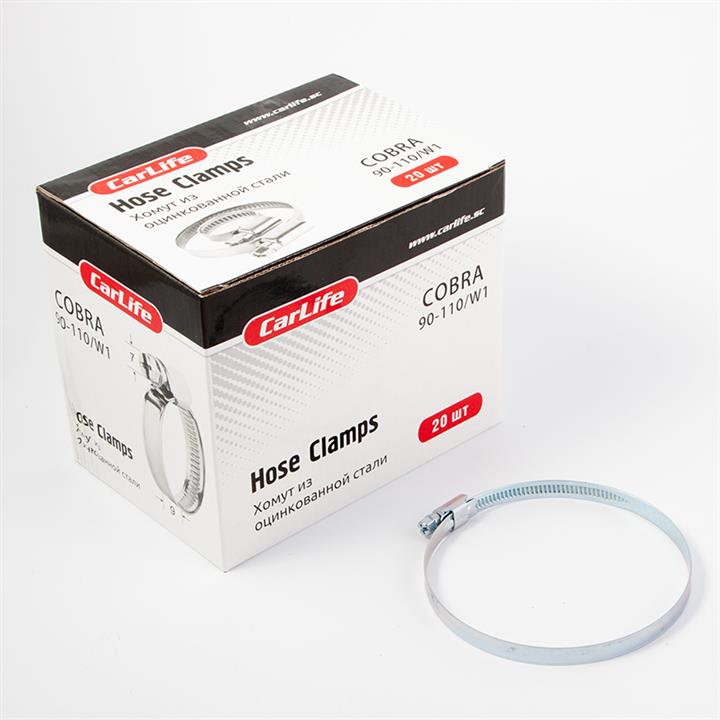 HC110130 CarLife Хомут оцинкованный CARLIFE 110-130 мм
