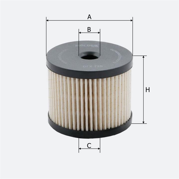 Molder KFX75D Паливний фільтр KFX75D: Приваблива ціна - Купити в Україні на EXIST.UA! KFX75D Molder Паливний фільтр