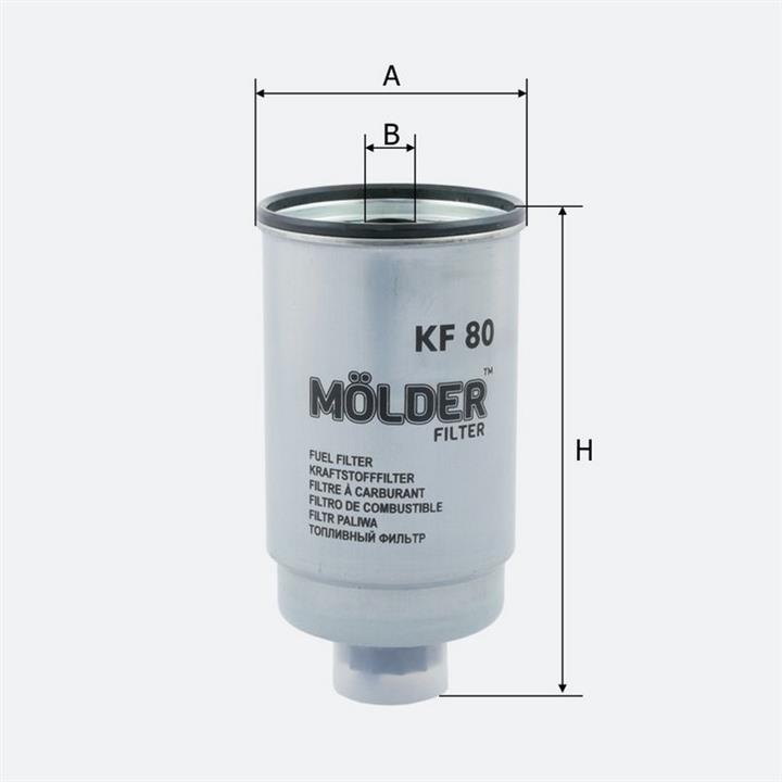 Molder KF80 Паливний фільтр KF80: Приваблива ціна - Купити в Україні на EXIST.UA! KF80 Molder Паливний фільтр