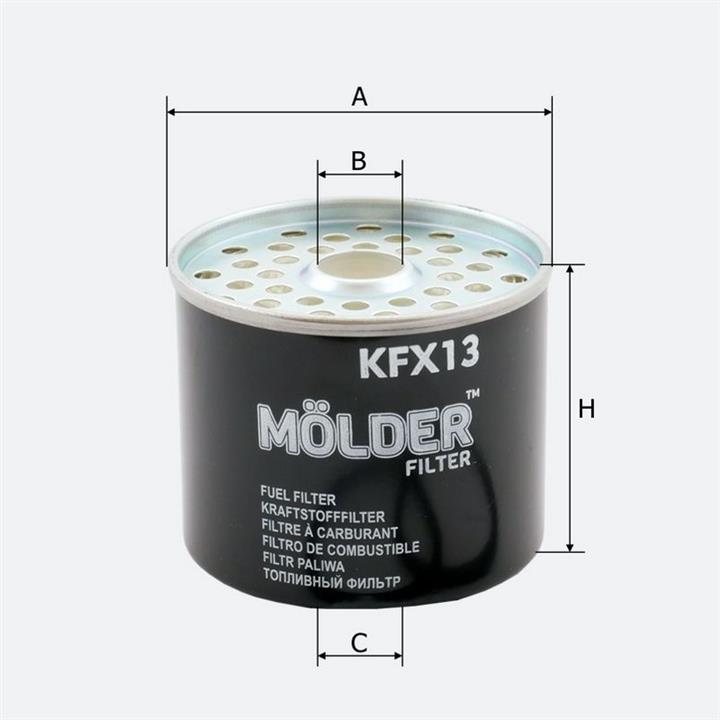 Molder KFX13 Фільтр палива KFX13: Купити в Україні - Добра ціна на EXIST.UA!