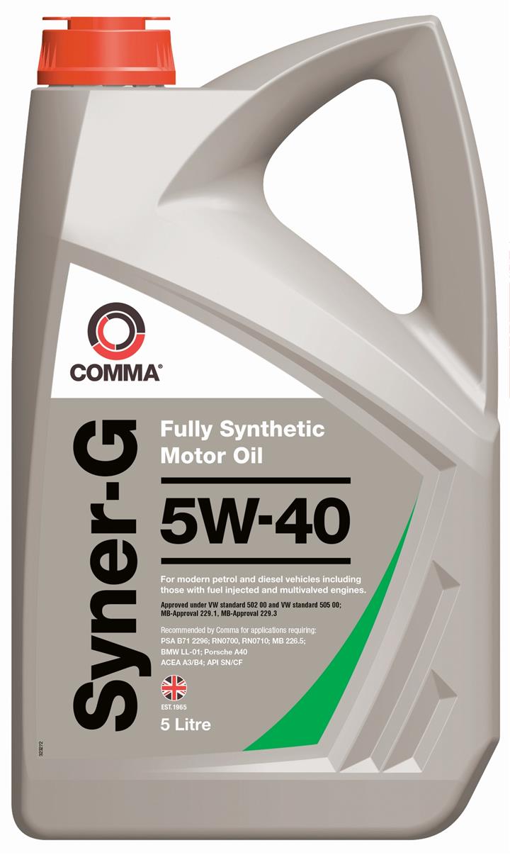 Моторна олива Comma Syner-G 5W-40, 5л Comma SYN5L