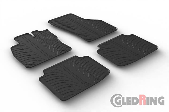 GledRing 0474 Килимки салону GledRing гумові чорні для Skoda Superb (2015-), комплект 0474: Приваблива ціна - Купити в Україні на EXIST.UA!