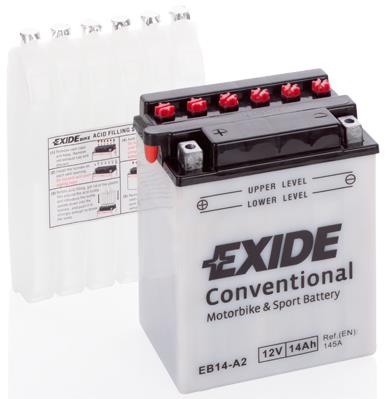 Exide EB14-A2 Акумулятор Exide Conventional 12В 14Ач 145А(EN) L+ EB14A2: Приваблива ціна - Купити в Україні на EXIST.UA!