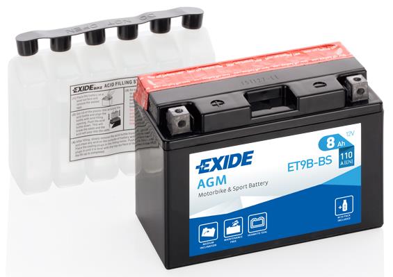 Exide ET9B-BS Акумулятор Exide AGM 12В 8Ач 110А(EN) L+ ET9BBS: Приваблива ціна - Купити в Україні на EXIST.UA!