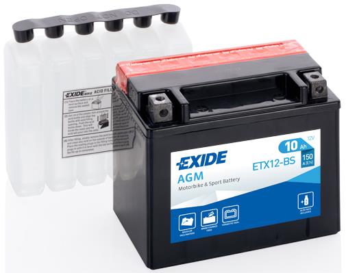 Exide ETX12-BS Акумулятор Exide AGM 12В 10Ач 150А(EN) L+ ETX12BS: Купити в Україні - Добра ціна на EXIST.UA!
