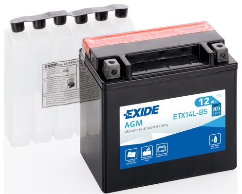 Exide ETX14L-BS Акумулятор Exide AGM 12В 12Ач 200А(EN) R+ ETX14LBS: Купити в Україні - Добра ціна на EXIST.UA!