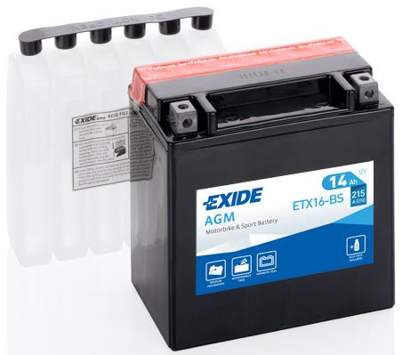 Exide ETX16-BS Акумулятор Exide AGM 12В 14Ач 215А(EN) L+ ETX16BS: Приваблива ціна - Купити в Україні на EXIST.UA!