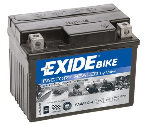 Exide AGM12-4 Акумулятор Exide AGM Ready 12В 3Ач 50А(EN) R+ AGM124: Приваблива ціна - Купити в Україні на EXIST.UA!