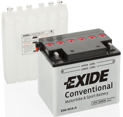 Exide E60-N24-A Акумулятор Exide 12В 28Ач 280А(EN) L+ E60N24A: Купити в Україні - Добра ціна на EXIST.UA!