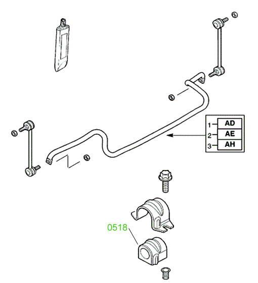 Втулка переднього стабілізатора (ф 24) Metgum 05-18