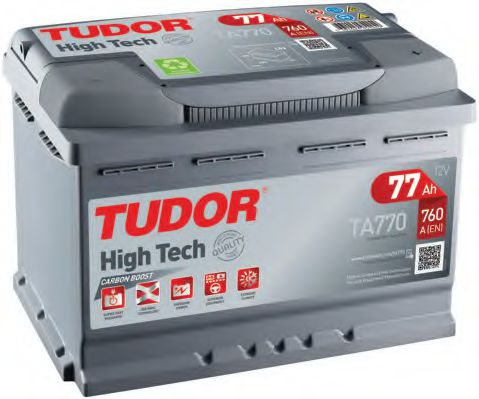 Tudor TA770 Акумулятор Tudor High Tech 12В 77Ач 760А(EN) R+ TA770: Купити в Україні - Добра ціна на EXIST.UA!