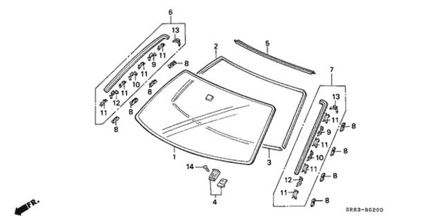 91519SR3003 Honda Клипса
