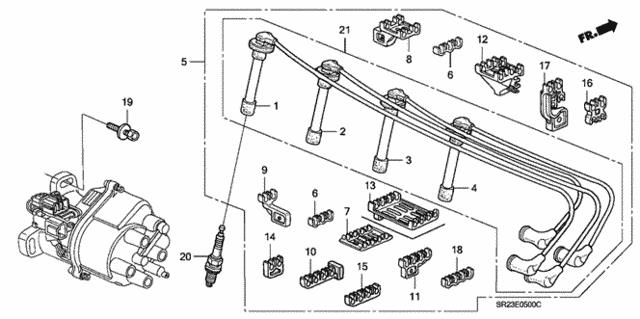 Honda 32704-P30-010 Провода высоковольтные, комплект 32704P30010: Отличная цена - Купить в Украине на EXIST.UA! 32704P30010 Honda Провода высоковольтные, комплект