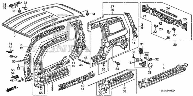 66157SCVJ00ZZ Honda Кронштейн осушителя