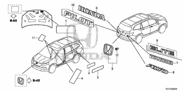 17669TG7X00 Honda Наклейка