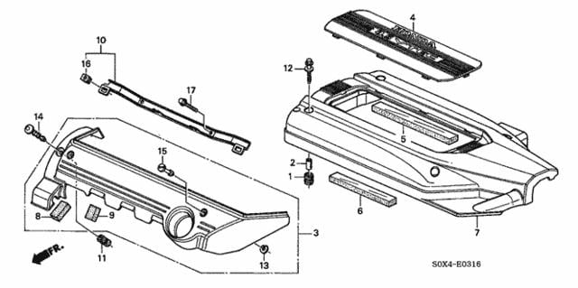 90603P8AA01 Honda Клипса