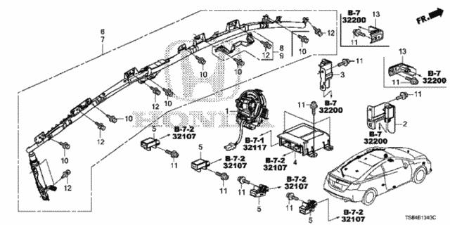 83247TS8A10 Honda Кронштейн осушителя