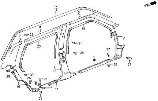 90667SA0003A2 Honda Кліпса