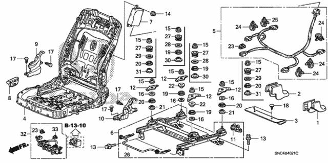 90667SA7003K8 Honda Клипса типа "Ель"