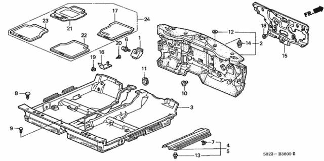 90667SP0A00ZL Honda Клипса