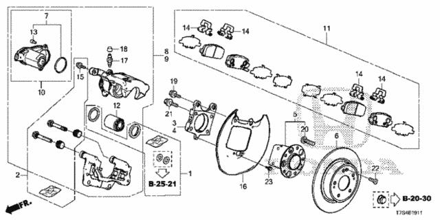 43244TY2A01 Honda Клипса