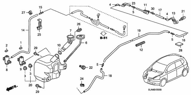 76850SLNA02 Honda Форсунка омывателя стекла
