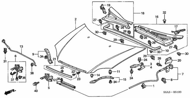 75126S5DA01 Honda Болт 4 мм