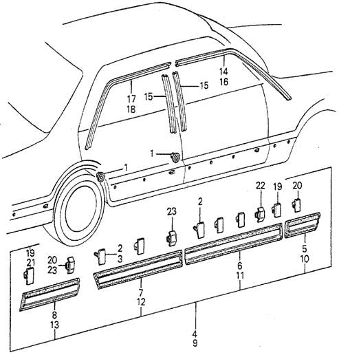 75823672013 Honda Молдинг