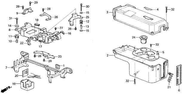 36092PE1661 Honda Кронштейн осушителя