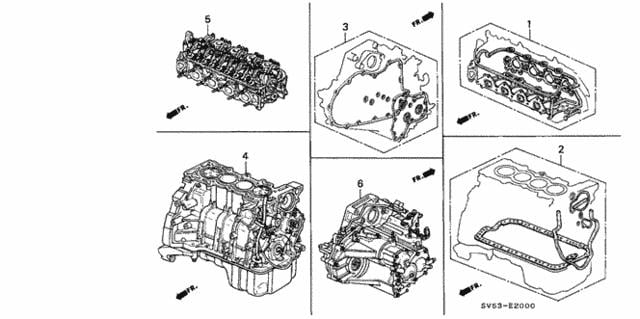 06110P0AA03 Honda Прокладки двигателя, комплект
