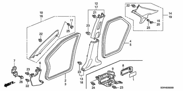 83114SDRA00 Honda Кронштейн осушителя