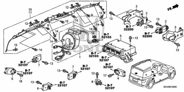 83241SCVA81 Honda Кронштейн осушителя
