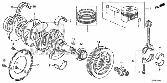 13810R1AG02 Honda Шкив коленчатого вала