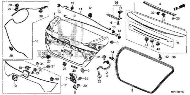 74865TEYY01 Honda Уплотнитель стекла