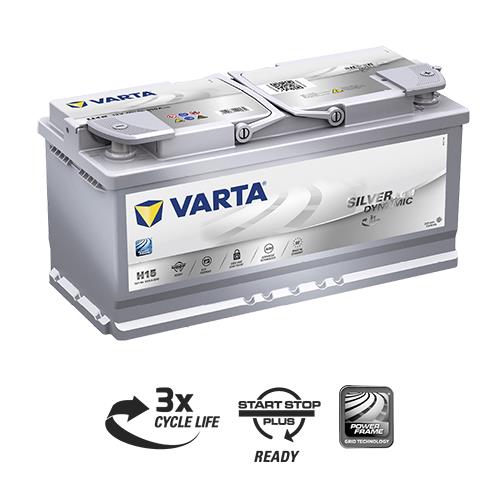 Varta 605 901 095 Акумулятор Varta Silver Dynamic AGM 12В 105Аг 950А(EN) R+ 605901095: Приваблива ціна - Купити в Україні на EXIST.UA!