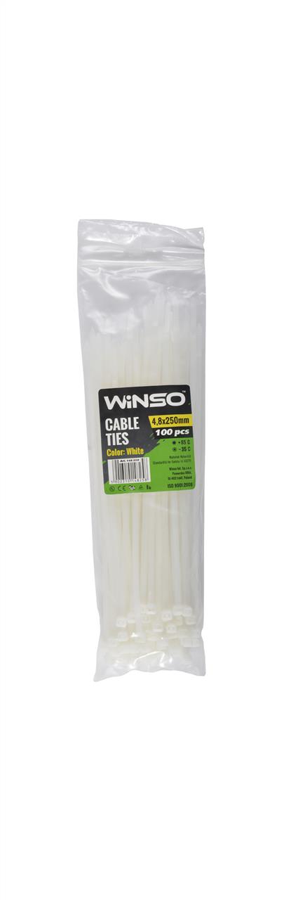 148250 Winso Хомут пластиковий WINSO 4,8x250мм, білий (100шт/уп.)