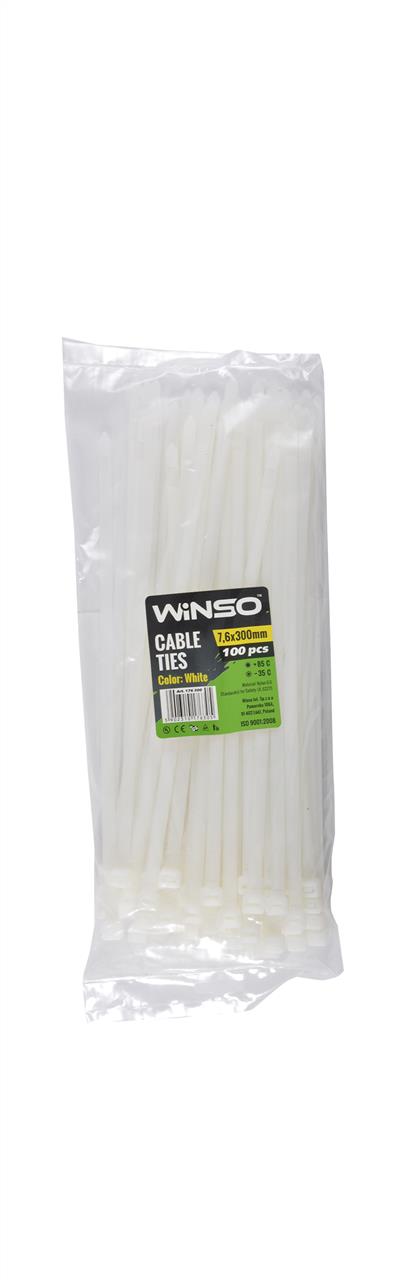 Winso 176300 Хомут пластиковий WINSO 7,6x300мм, білий (100шт/уп.) 176300: Купити в Україні - Добра ціна на EXIST.UA!